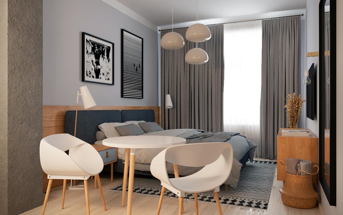 Пример отделки в апарт-отеле “Авеню Дыбенко”