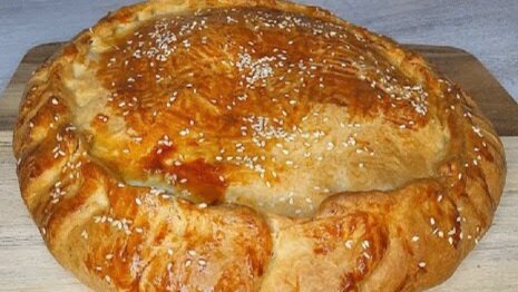 Как испечь татарский пирог зур-бэлиш с красивой крышечкой?