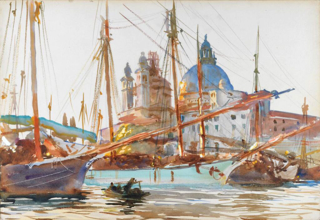 "Церковь Санта-Мария-делла-Салюте, Венеция" (ок. 1904–1909 гг.), бумага, акварель.