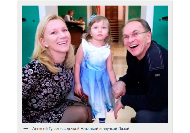 После 35 лет брака Алексей Гуськов вышел в свет с вдовой Андрея Панина. Кто его красавица-жена, как выглядят дети и внучка?