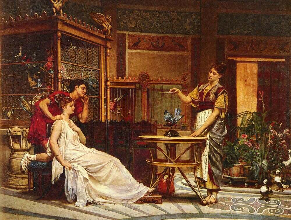 Заклинатель птиц. Pierre-Paul-Léon Glaize (1842) Частная коллекция.