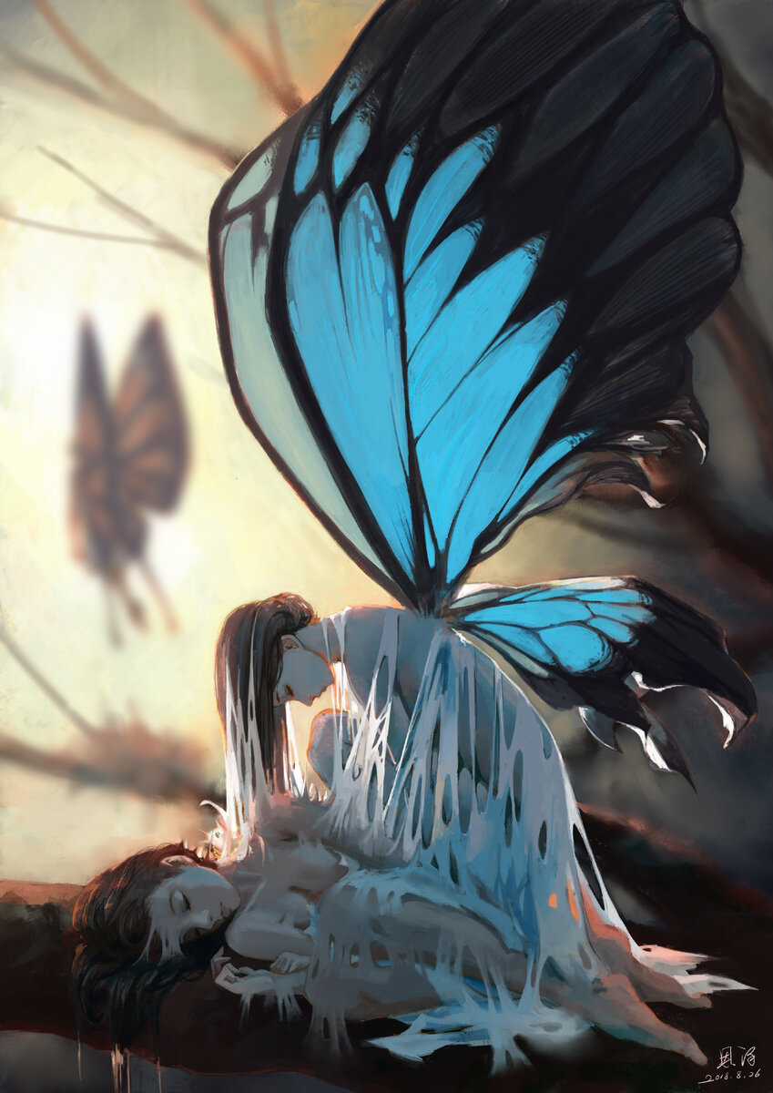 Бабочки и птицы в аниме | Аниме Вселенная | Дзен