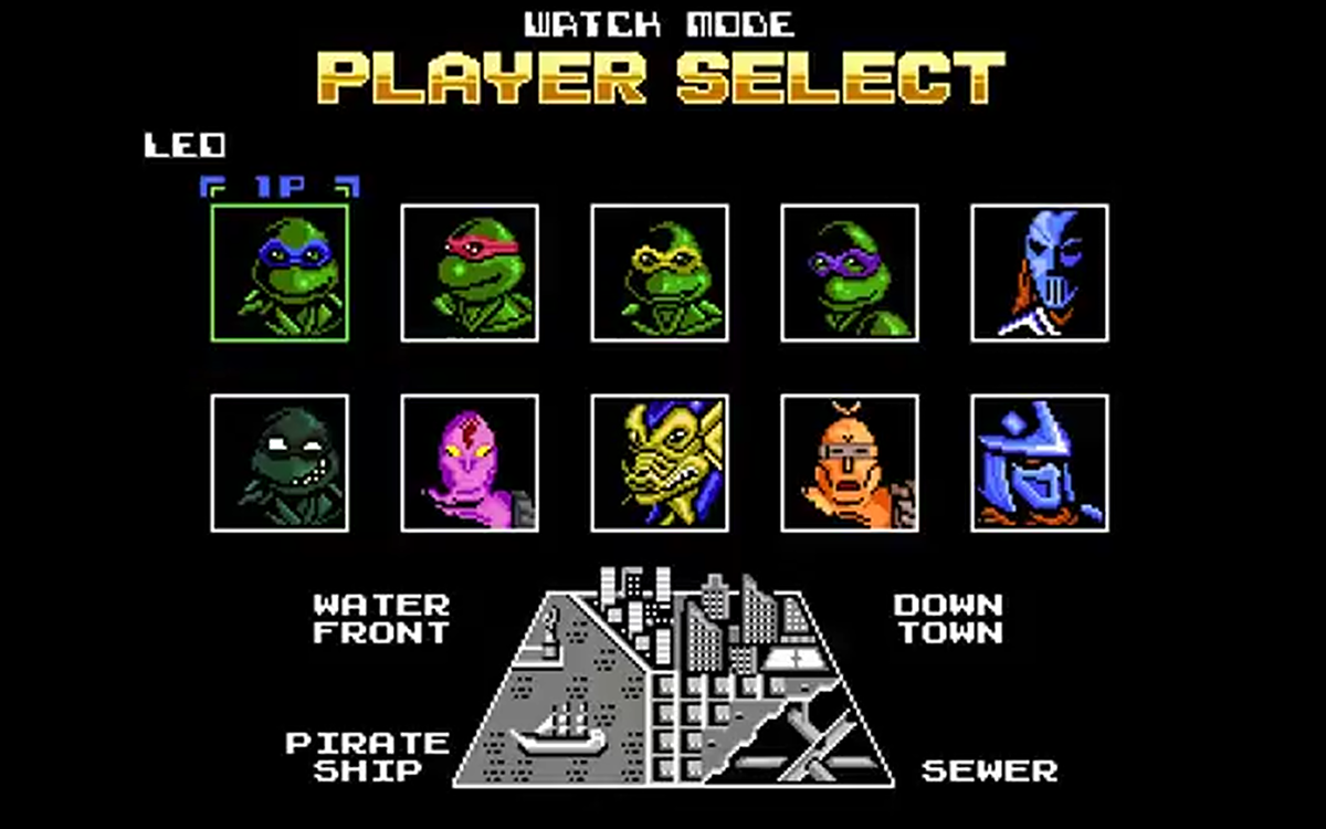 Экран выбора бойцов в ремейке игры