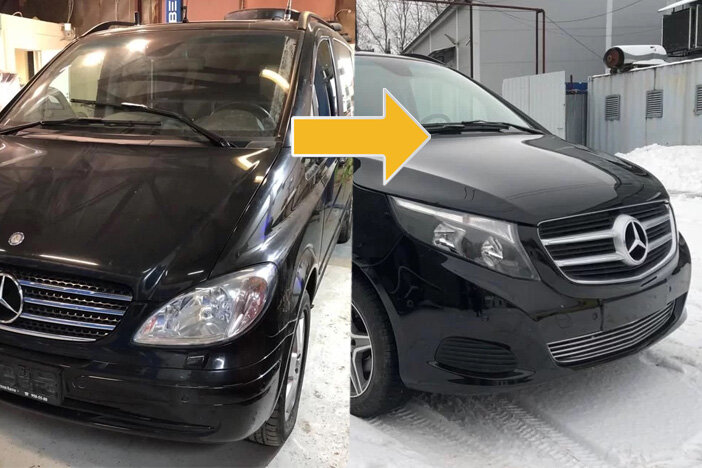 Комплект рестайлинга для переделки Мерседеса (Mercedes) из W639 в W447