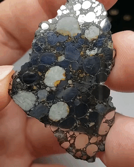 Срез метеорита-хондрита Гуджба