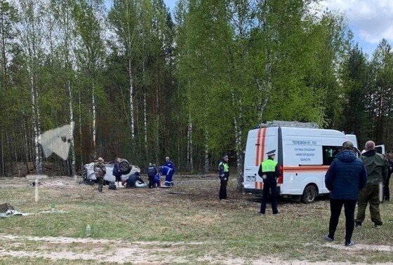    Место взрыва автомобиля Захара Прилепина