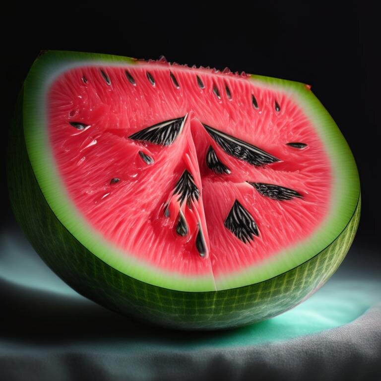 Уточняем запрос: "ломтик арбуза, фотография". "Кандинскому" наплевать. Арбузными семечками.