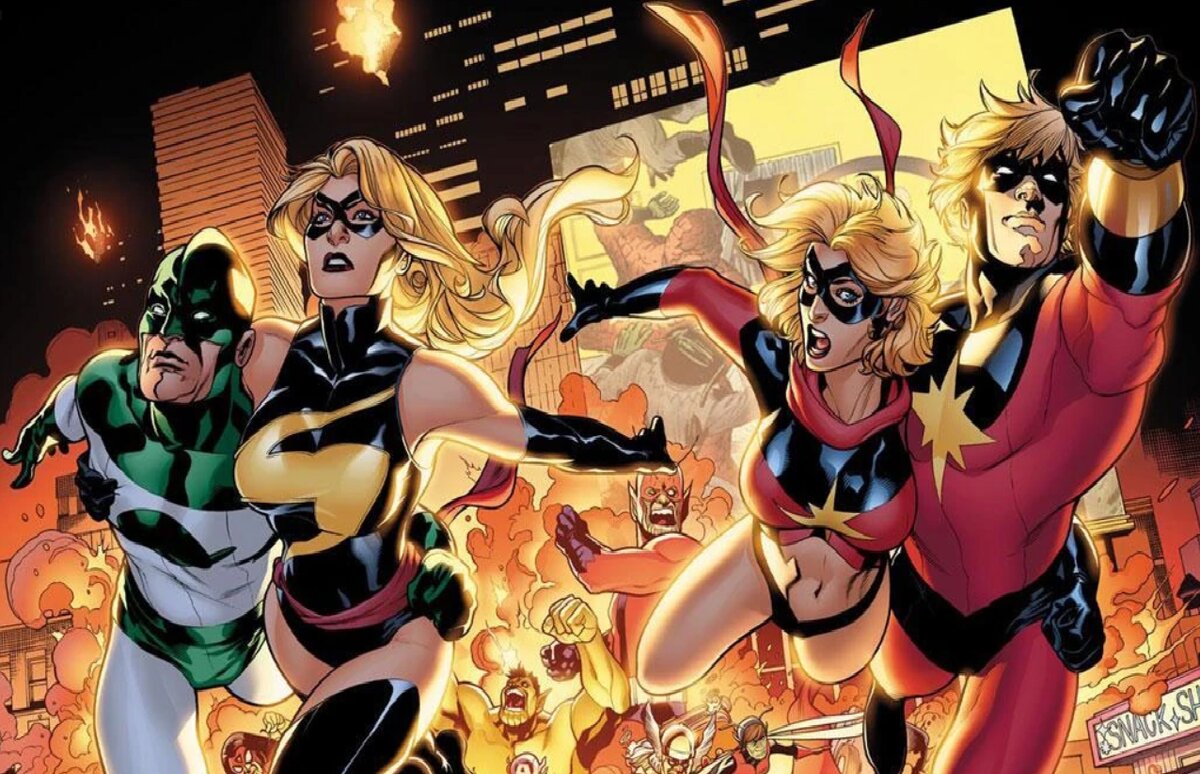 Капитаны Марвел с Мисс Марвел