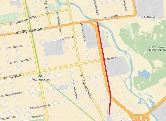 Улица Машинная (Екатеринбург) © Яндекс