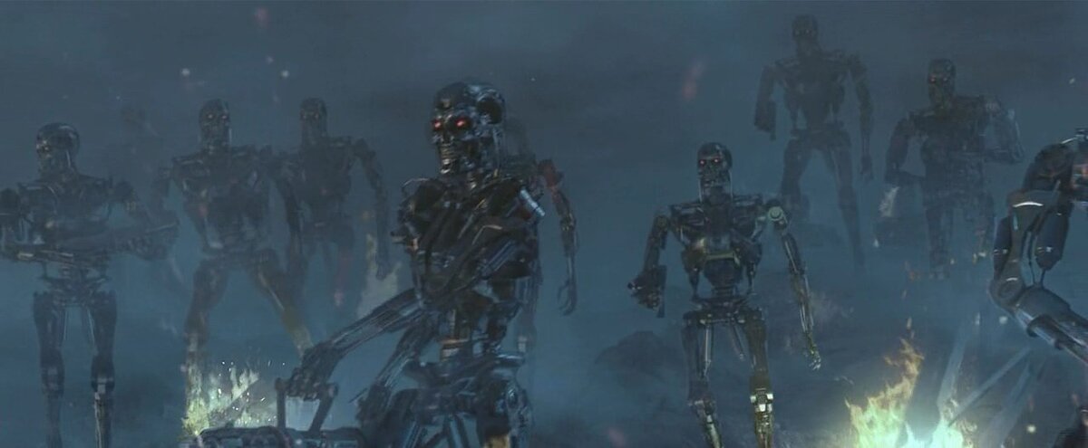 В новой серии в открывающих сценах нам показывают ещё больше киборгов. Только теперь они не сделаны вручную, а нарисованы на компьютере. И сцена почему-то не впечатляет. 