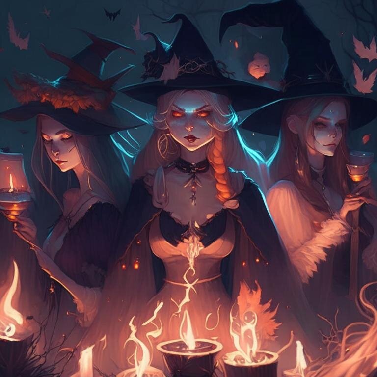 Красивые ведьмы в Вальпургиеву ночь