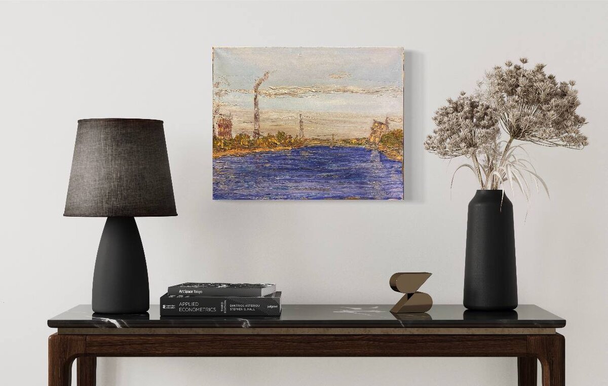 Картина «Летом на канале»