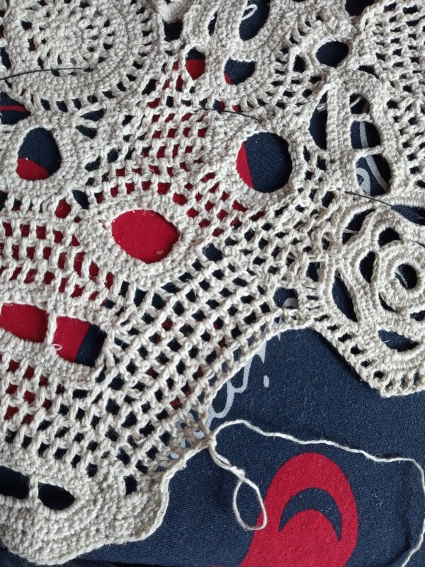 Фриформ безотрывным способом   Что придумала - то связала