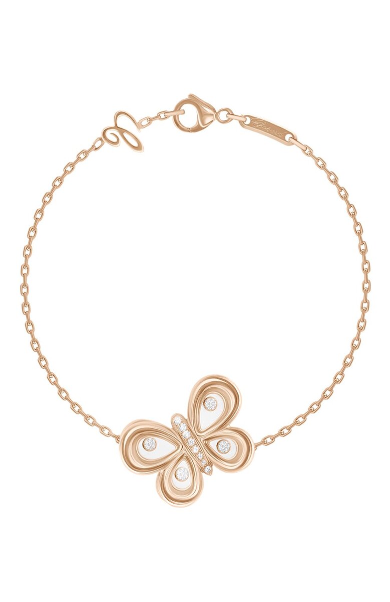 Браслет Chopard Happy Diamonds из розового золота с бриллиантами 
