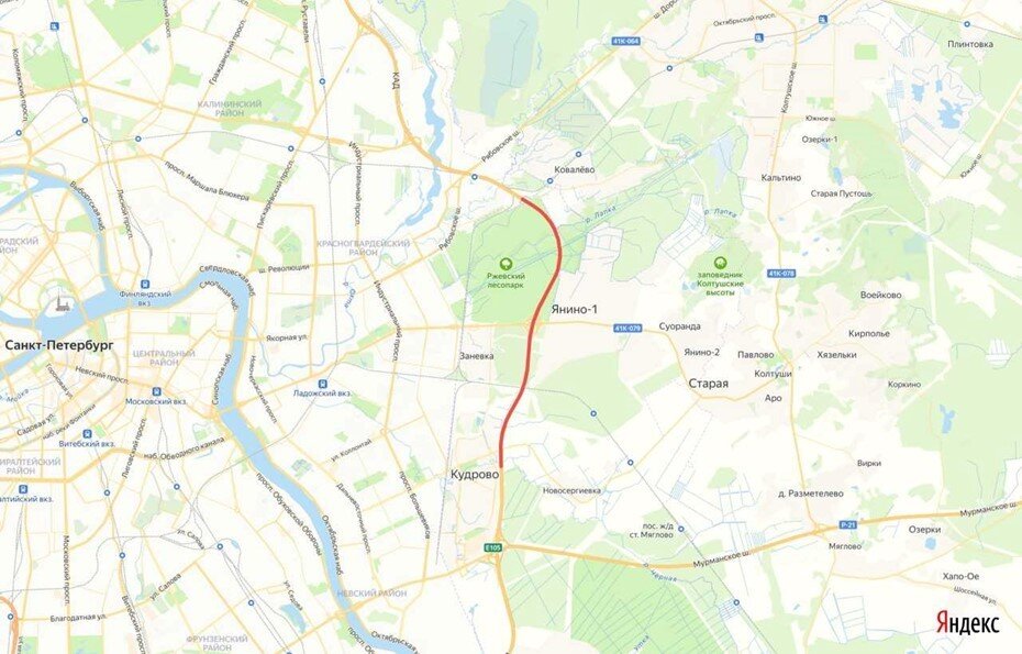    Ограничения на внешнем кольце КАД между развязками с Мурманским и Рябовским шоссе. Автор фото: ФКУ Упрдор "Северо-Запад"