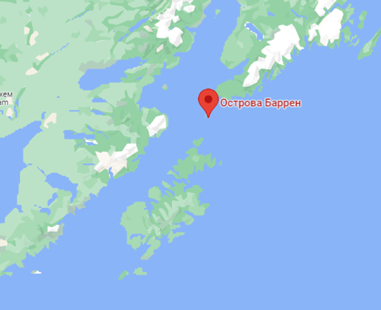 Острова Баррен. Google.Карты