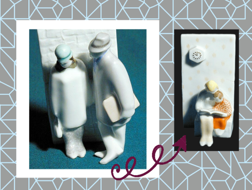 Статуэтка "Папа задерживается", Первомайский фарфоровый завод, 1966 год