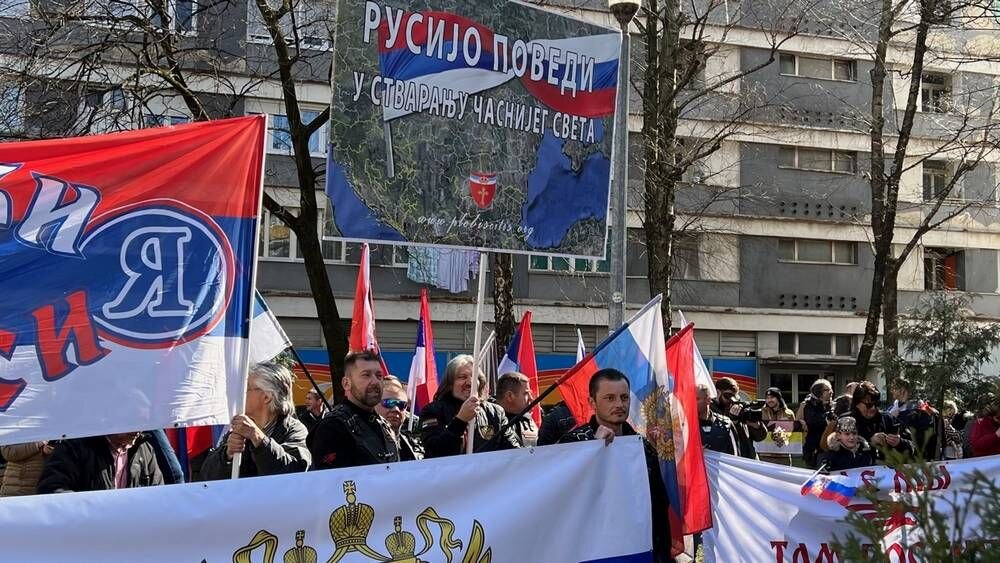 Митинг в Баня-Луке в поддержку российской СВО. 12 марта 2022 года