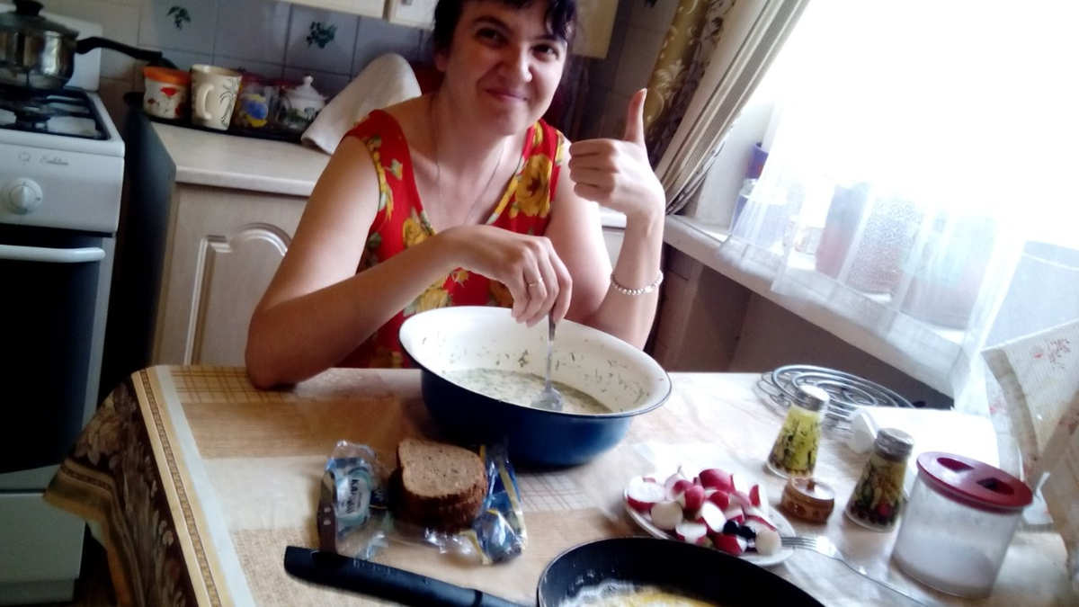 Вот такая миска, только полная