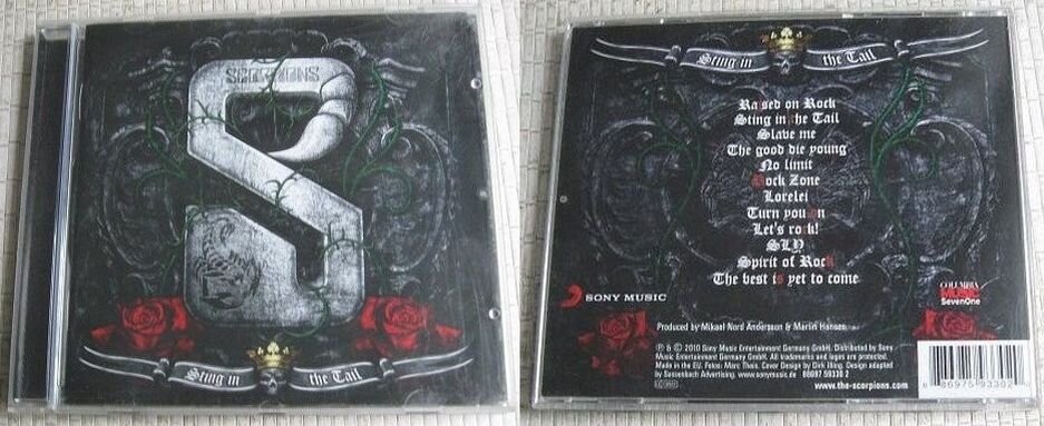 CD-выпуск альбома Scorpions "Sting in the Tail", 2010 г.