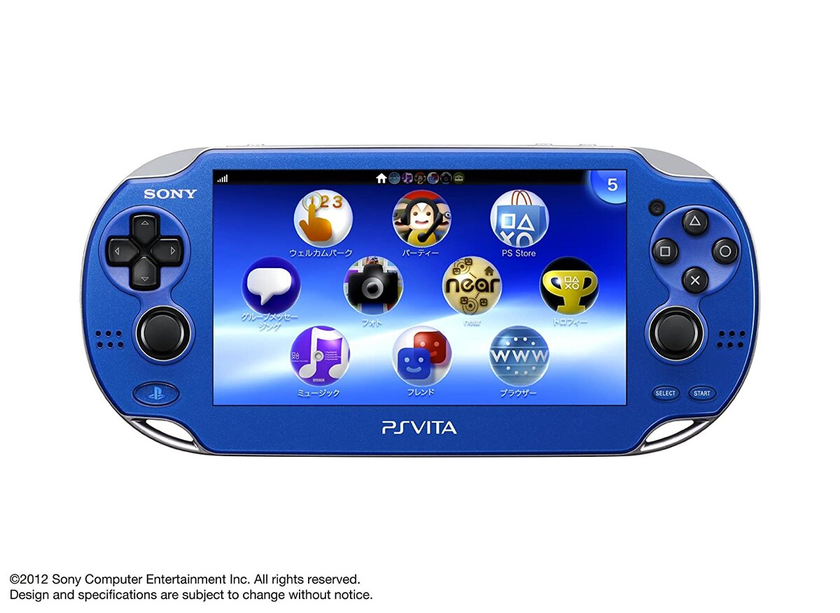 Sony PS Vita PCH-1000 Sapphire Blue. Фото взято с сайта Amazon 