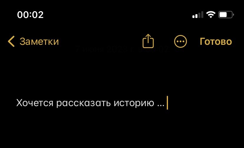 Наличие текста в заметках. Фотография из личного архива 