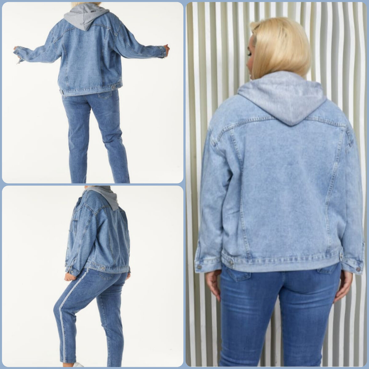 Одежда Plus Size. Джинсовая куртка больших размеров от бренда «SELTA» из интернет магазина Wildberries 