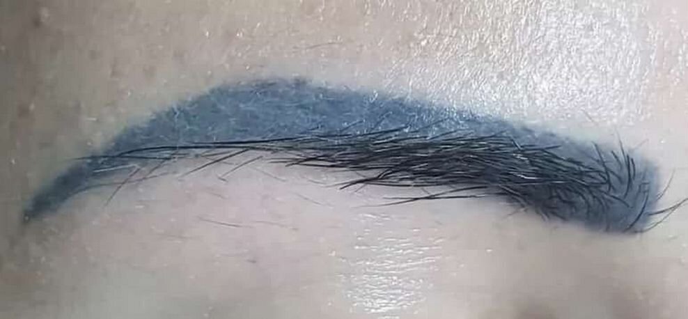 Татуаж спустя какое-то время.