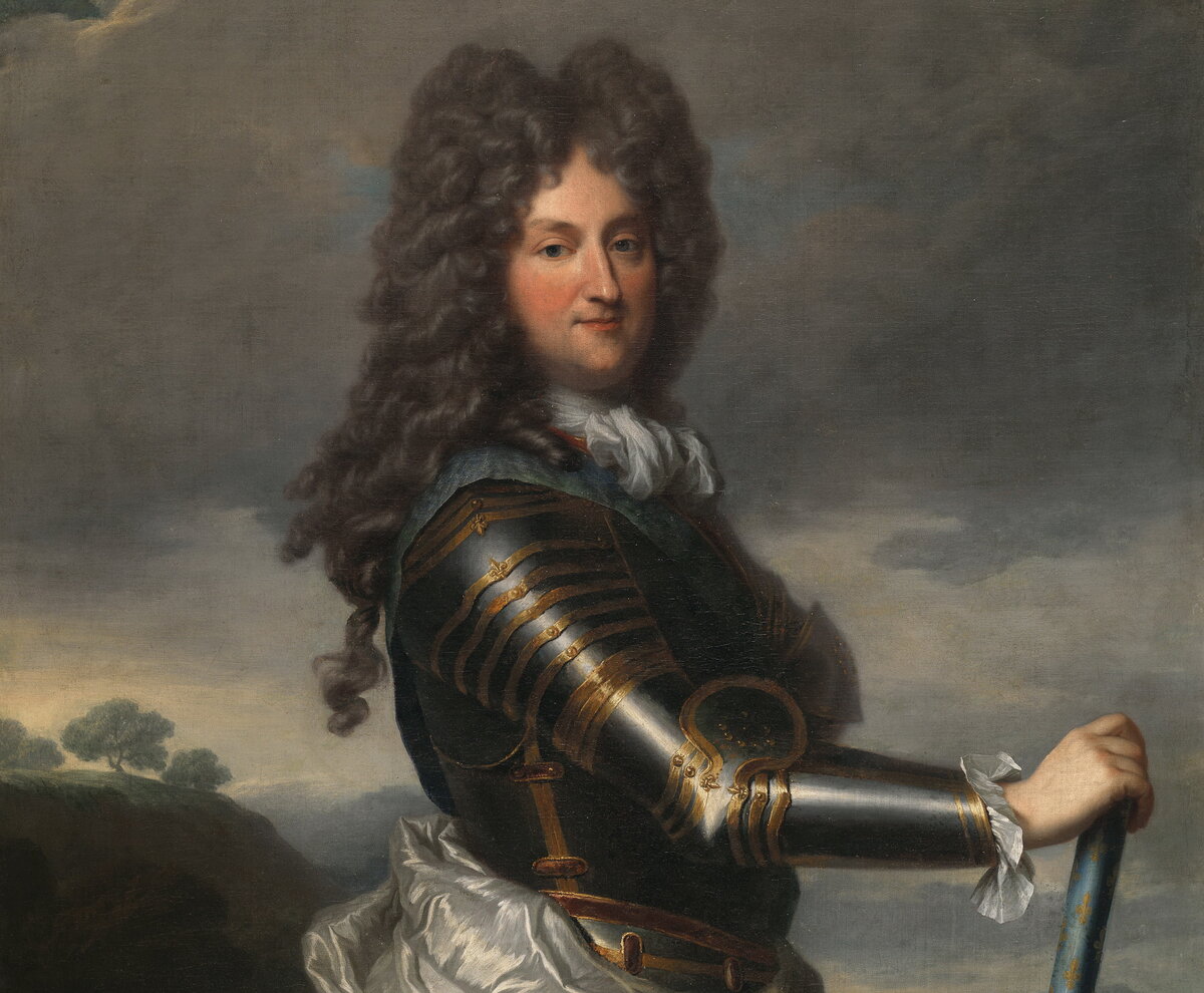 Герцог Филипп Орлеанский, потрет около 1710-1717 года. Именно такой парик предлагали надеть Петру I.