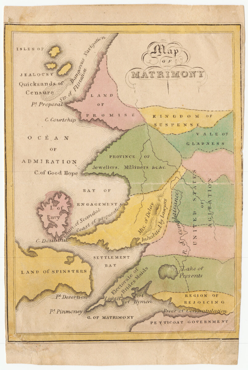 John D.P. Douw's Map of Matrimony, 1827 - Джон Д. П. Доу