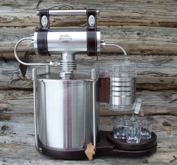 Современный компактный самогонный аппарат из нержавейки