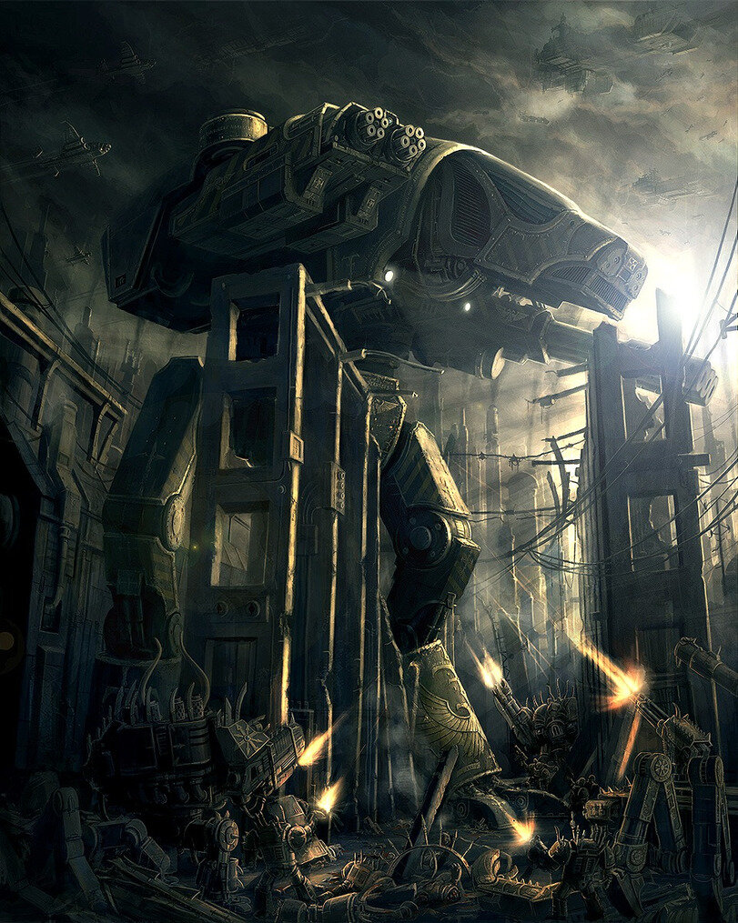 Имперский Титан из Warhammer 40.000 - квинтэссенция разрушения, шагающая смерть
