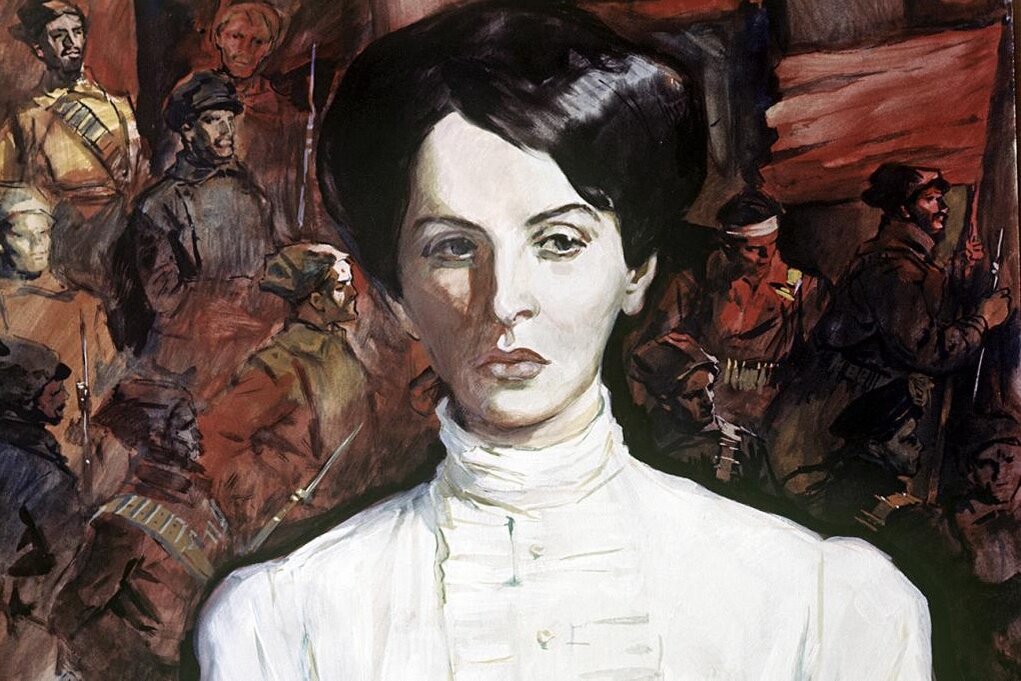 Рисунок, сделанный кем-то по фотографии Инессы Арманд