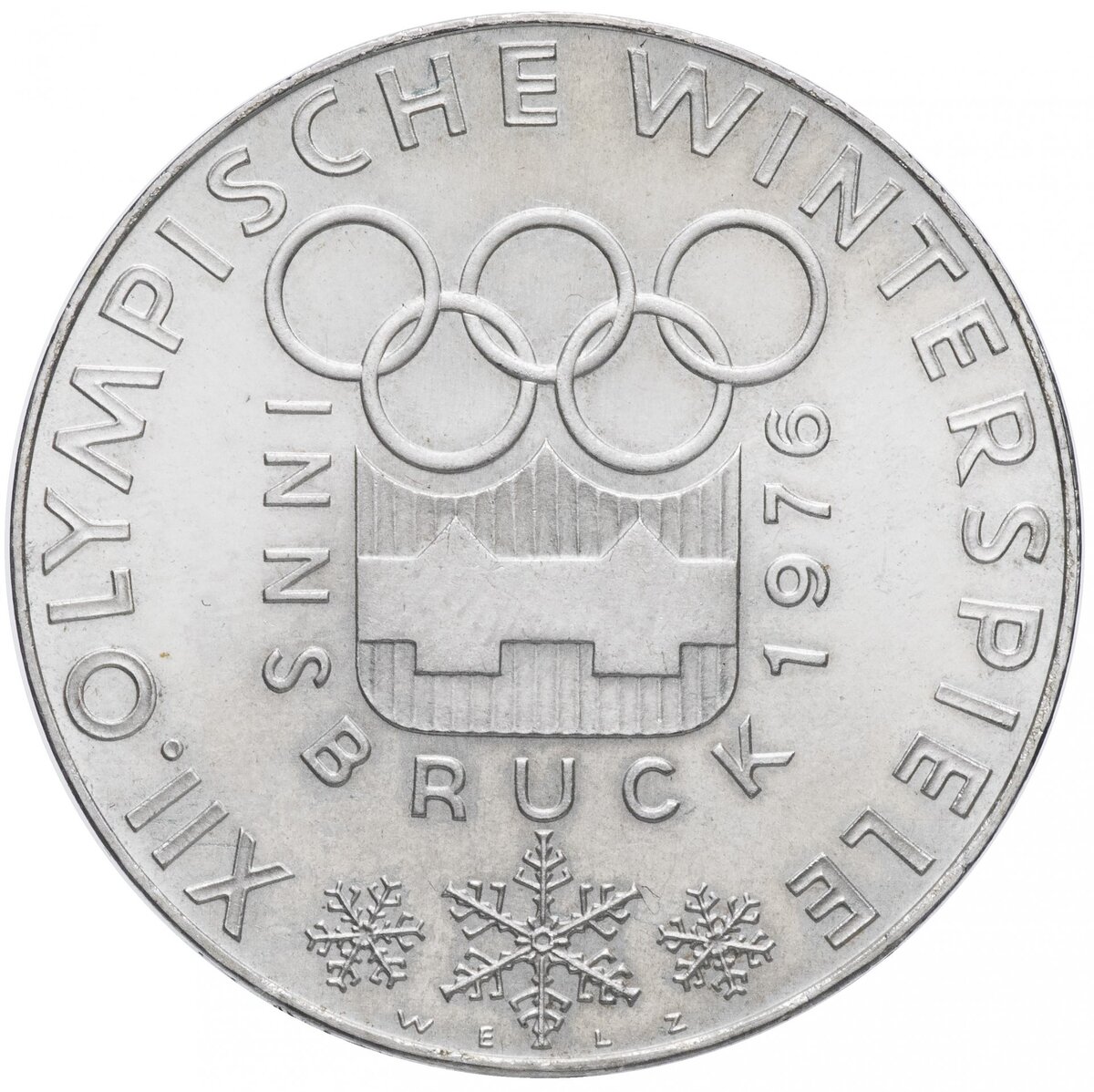 100 шиллингов 1974, Олимпиада в Инсбруке 1976 (Фото Яндекс.Картинки)