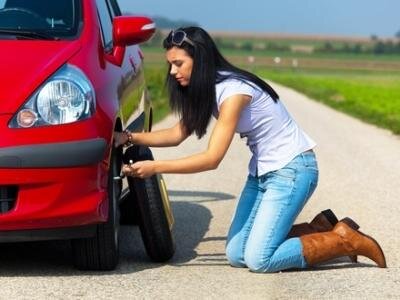 Установка запасного колеса