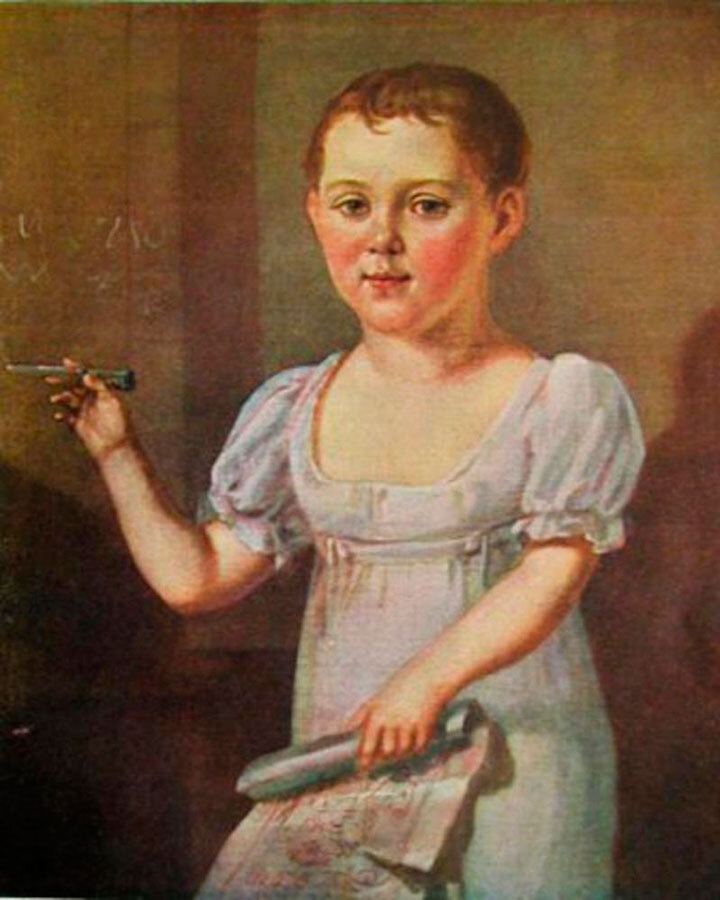 Неизвестный художник. Лермонтов в детском возрасте, 1817-18 


