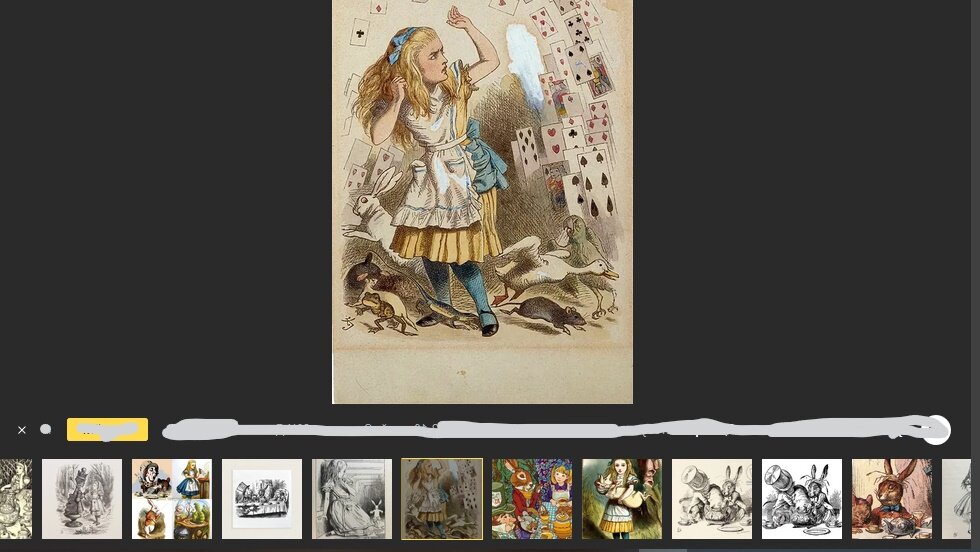 Коллаж по иллюстрациям Тенниелла к кэрролловской "Алисе в Стране чудес".Из Яндекс-коллекций.