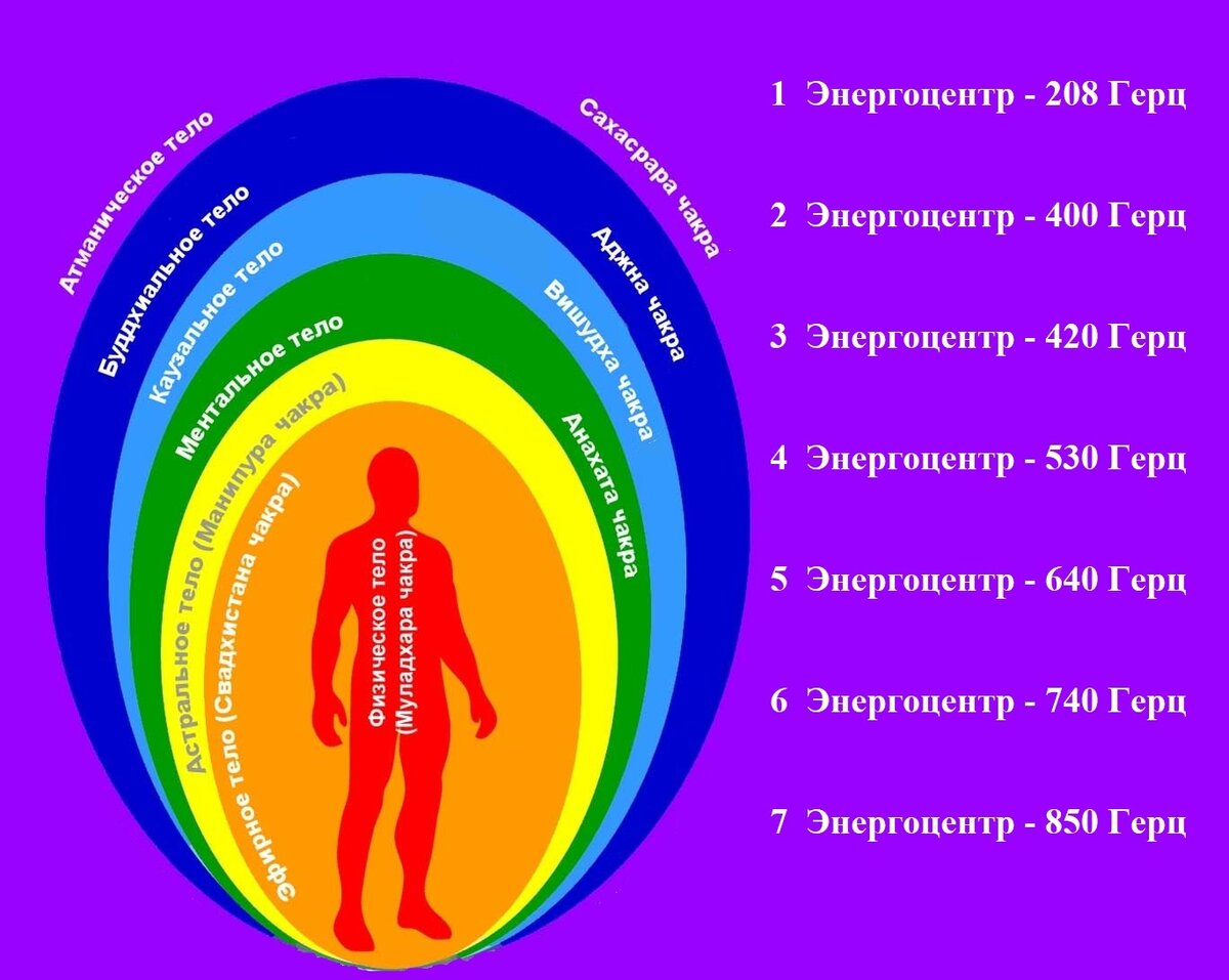 Энергетические тела и чакры человека