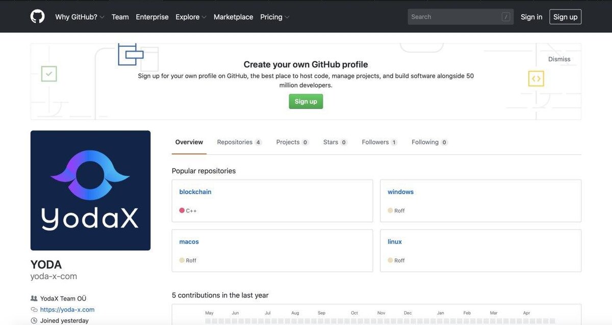 Изходный код Yoda X на GitHub