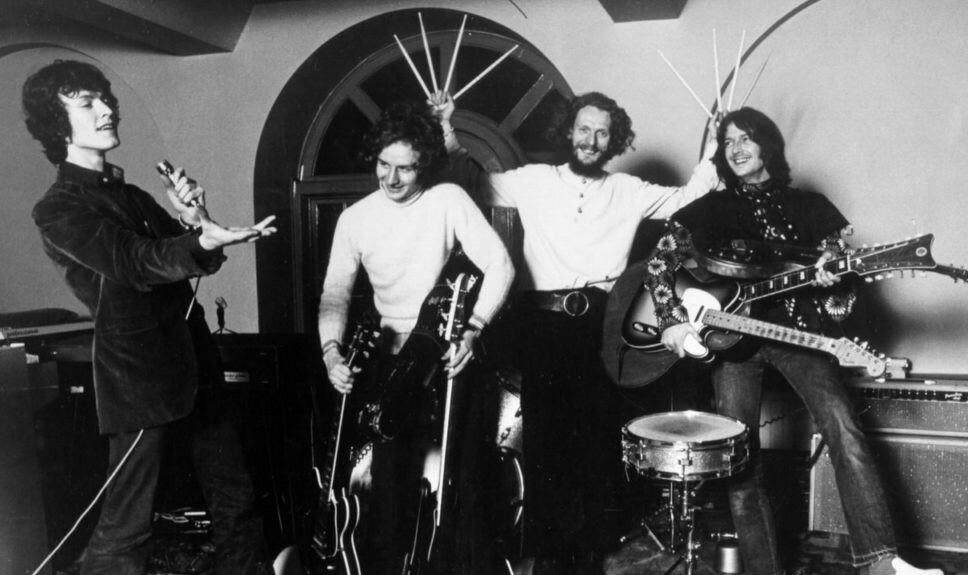 Группа Blind Faith:  Steve Winwood, Ric Grech, Ginger Baker, Eric Clapton. Из свободных источников.