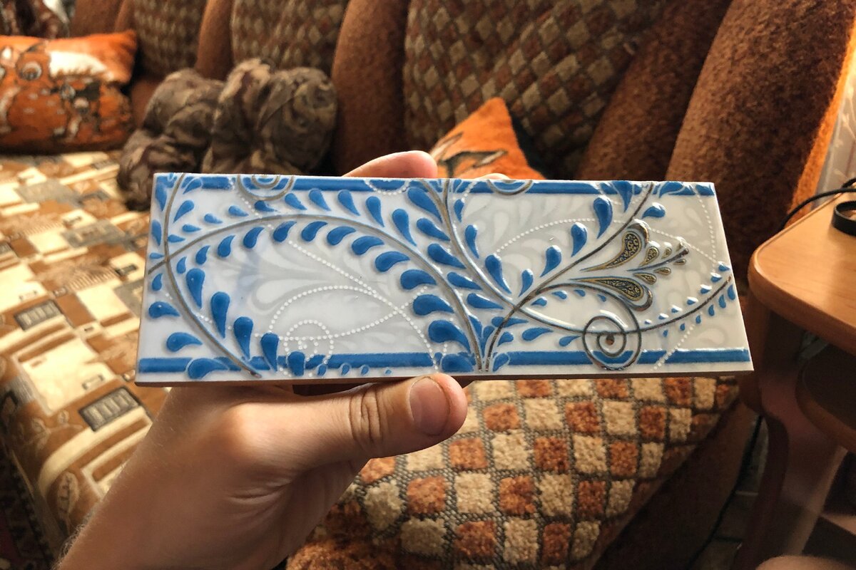 Вот такой красивый узор будет на бордюре.