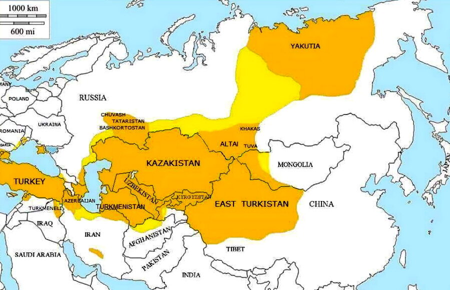 Карта турана от турции