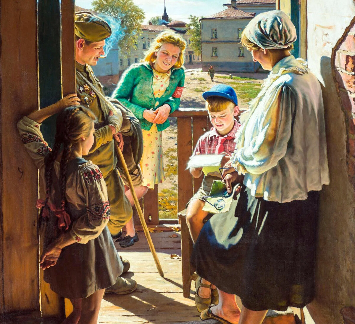 Александр Лактионов «Письмо с фронта», фрагмент