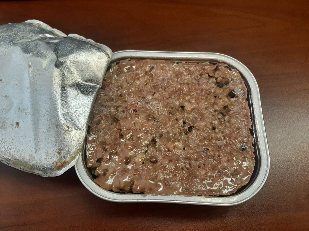 Гречка с говядиной - распаковка :)