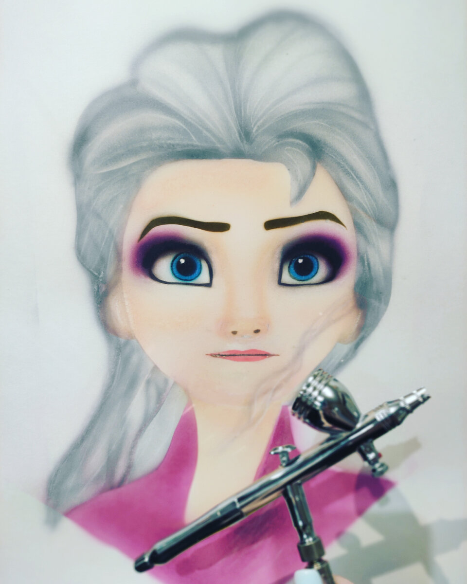 Рисунок аэрографом.