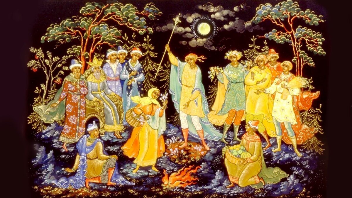 Иллюстрация к сказке «Двенадцать месяцев»