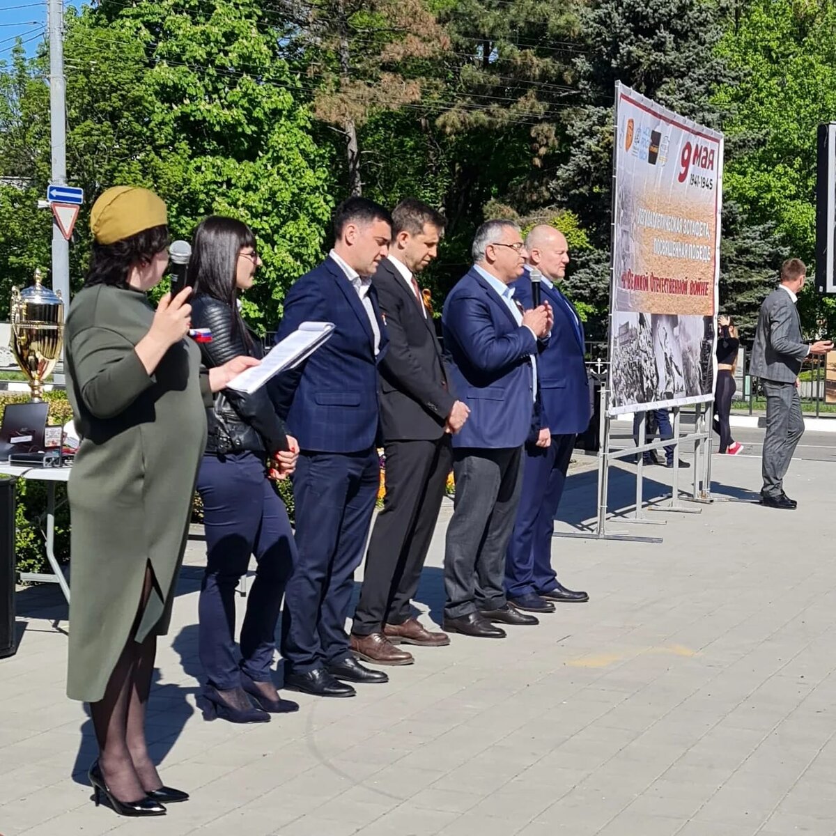 Поздравительная речь от руководителя АНО "Олимп"  и председателя комитета городской Думы по вопросам физической культуры и спорта Ильи Георгиевича Канакиди. 