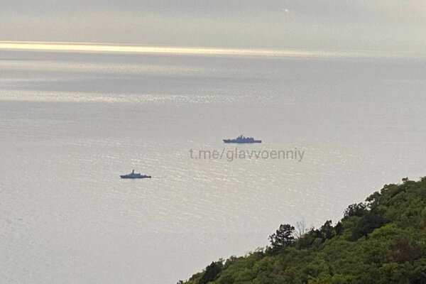 Военные корабли Черноморского флота ВМФ России у берегов Крыма. Обложка © Telegram / Главный военный