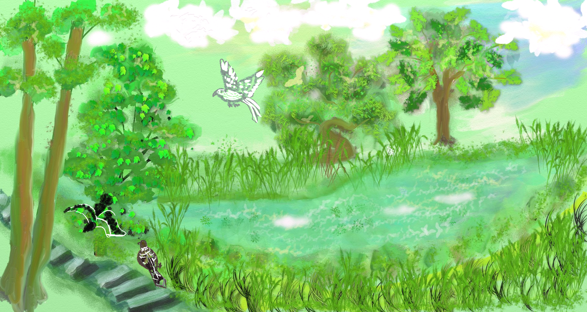 на графическом планшете рисовала 