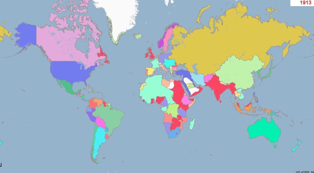 Карта мира 1925 года